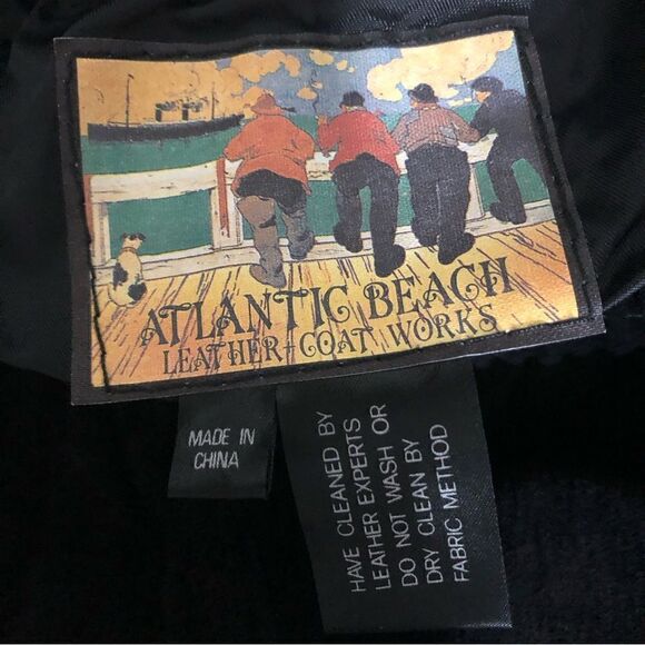 Atlantic Beach Black Suede Leather A Line Skirt 2X - Picture 7 of 8